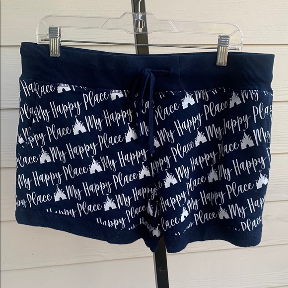 NEW Walt disney world “my happy place” cotton blend pajama shorts large - Picture 3 of 8